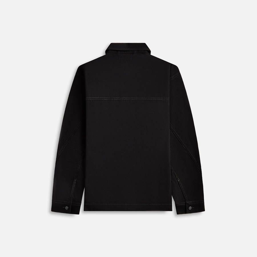 Black Men Kith Lemaire Twisted Sleeve Boxy Overshirt Shirts | 6139-ZIHKF
