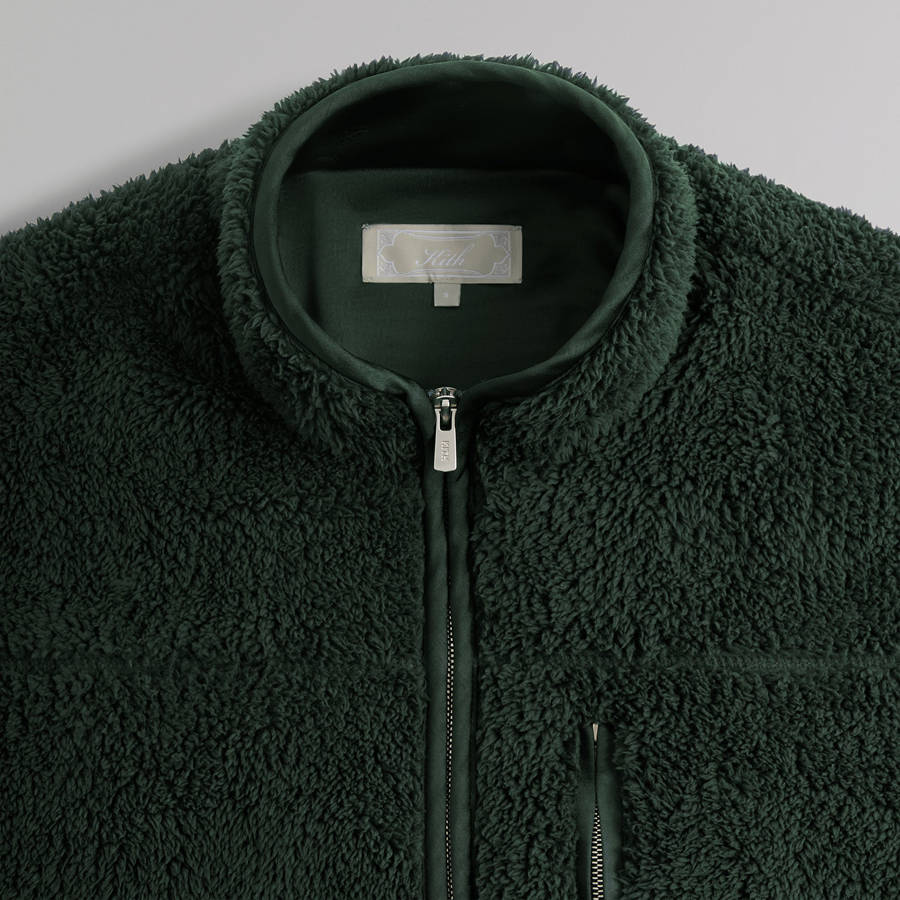 Black Men Kith Lightweight Sherpa Antony Full Zip Jackets | 9162-PUGAD