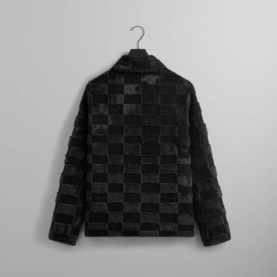 Black Men Kith Lloyd Faux Fur Coaches Jackets | 7634-PEBKI