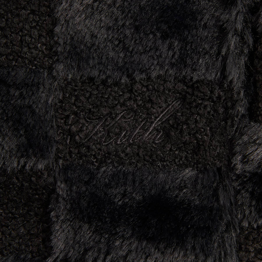 Black Men Kith Lloyd Faux Fur Coaches Jackets | 7634-PEBKI