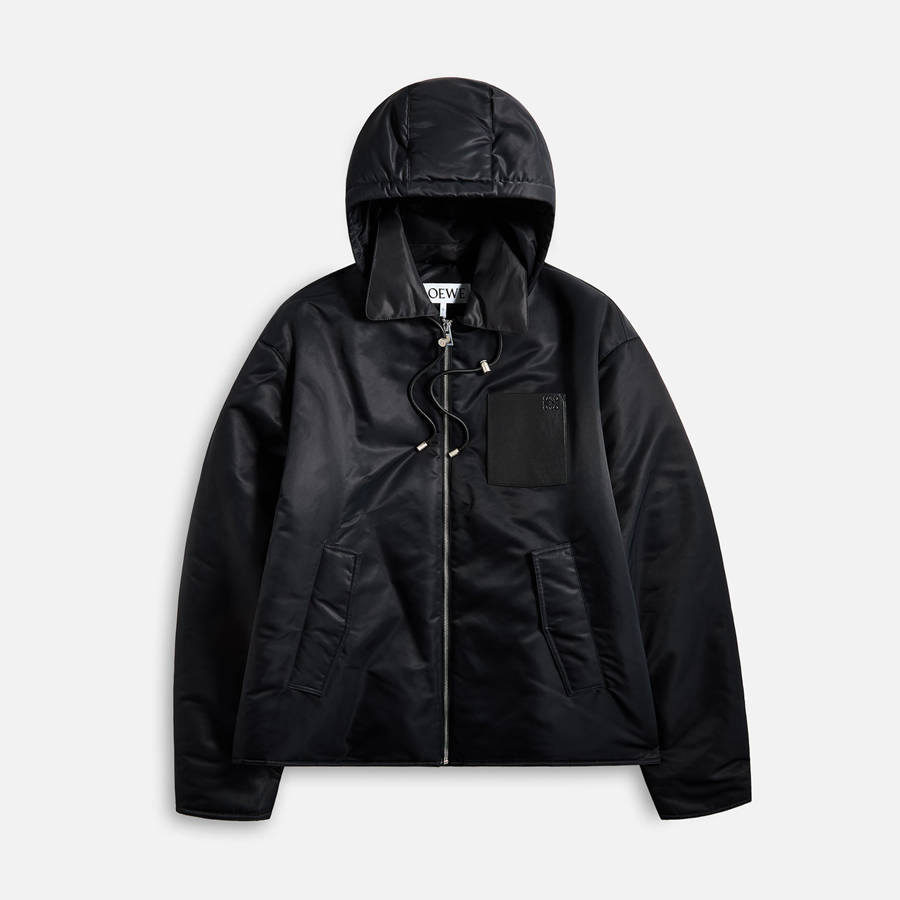 Black Men Kith Loewe Hooded Jackets | 9268-LMKIU