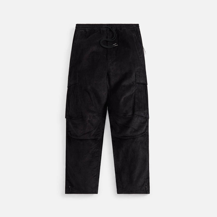 Black Men Kith Maharishi Hemp Utility Cargo Tracks Pants | 7254-FMZIQ