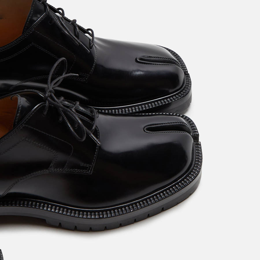 Black Men Kith Maison Margiela Tabi County Lace-Up Sneakers | 4137-BOLMR