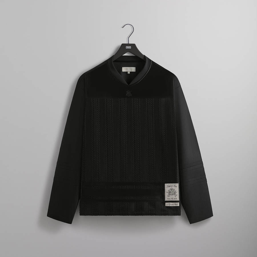Black Men Kith Malik Lace Combo Jersey Shirts | 2953-AWPOR