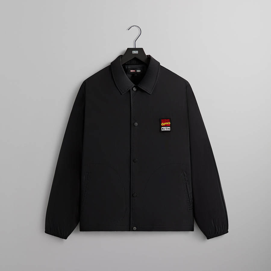 Black Men Kith Marvel | Comics Coaches Jackets | 2694-YQUMK