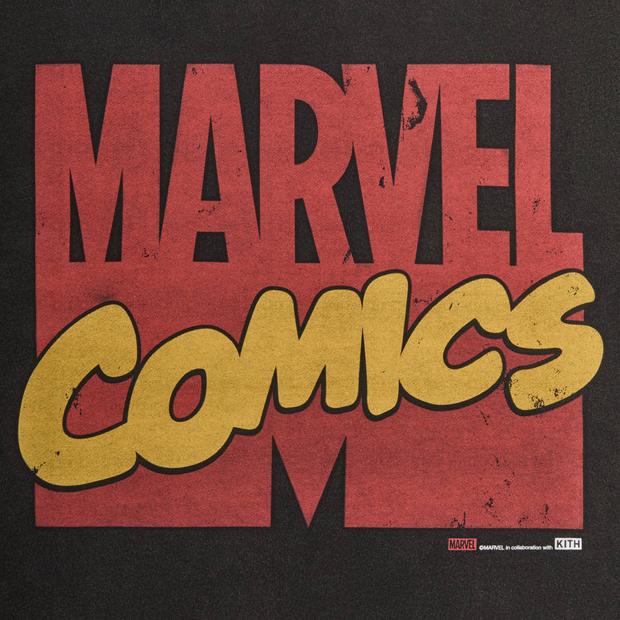 Black Men Kith Marvel | Comics Vintage T-Shirt | 7360-CLGTM