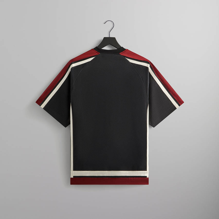 Black Men Kith Mesh Leon Jersey Shirts | 6548-JSYPL