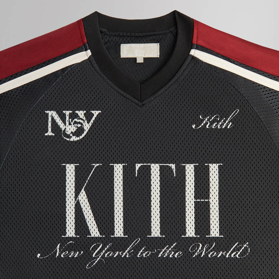 Black Men Kith Mesh Leon Jersey Shirts | 6548-JSYPL