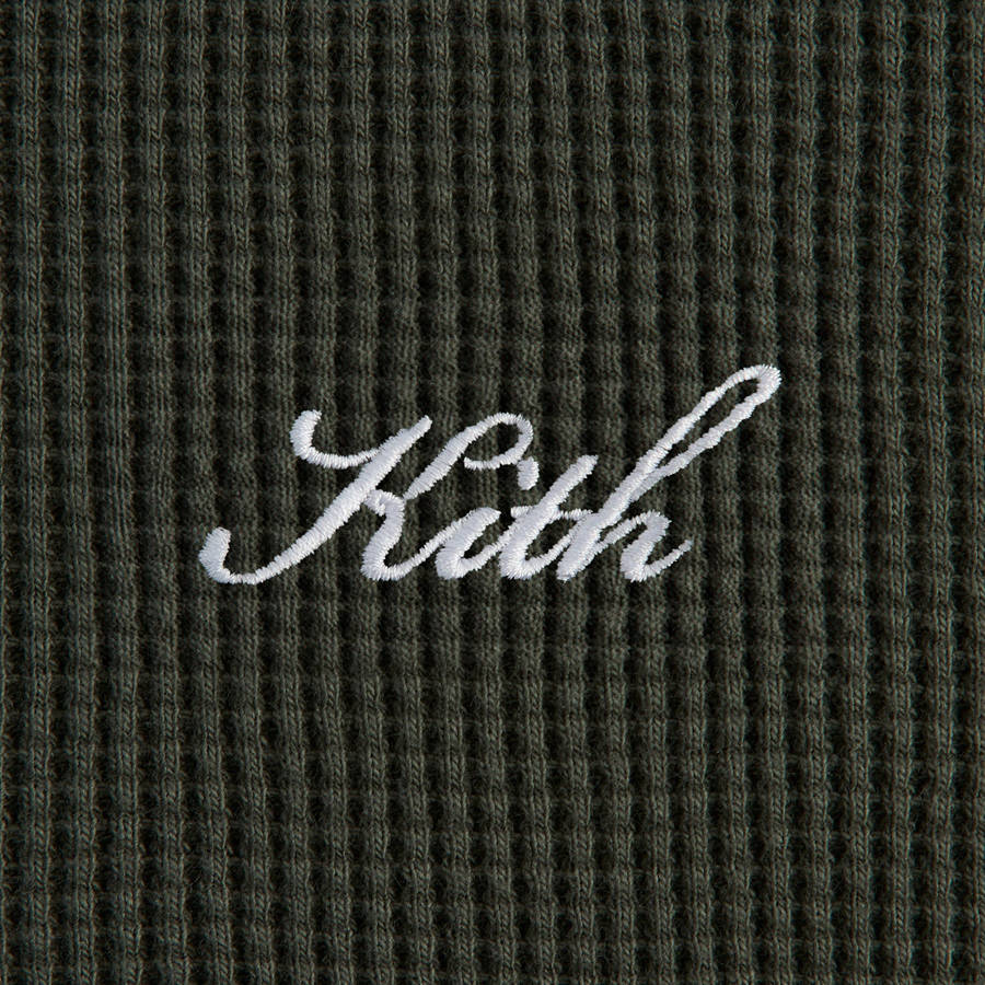 Black Men Kith Micro Waffle Colby Pullover Sweatshirts | 9263-LGIRK