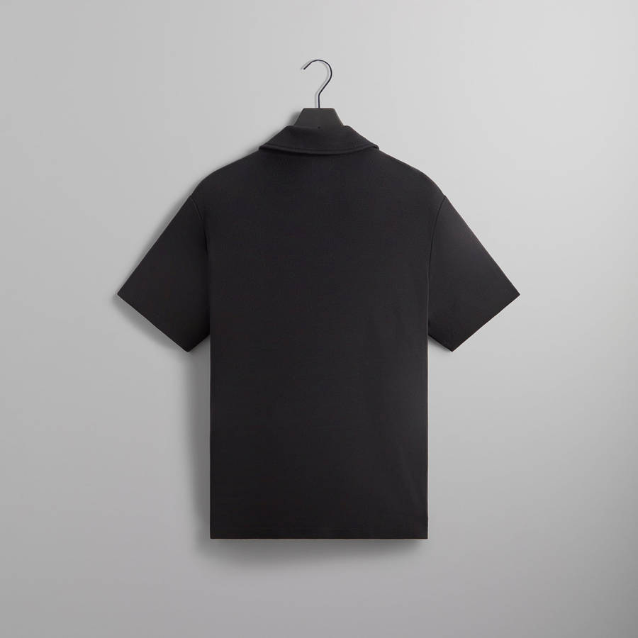 Black Men Kith Micro Waffle Drew Polo Shirts | 8504-VYSLK
