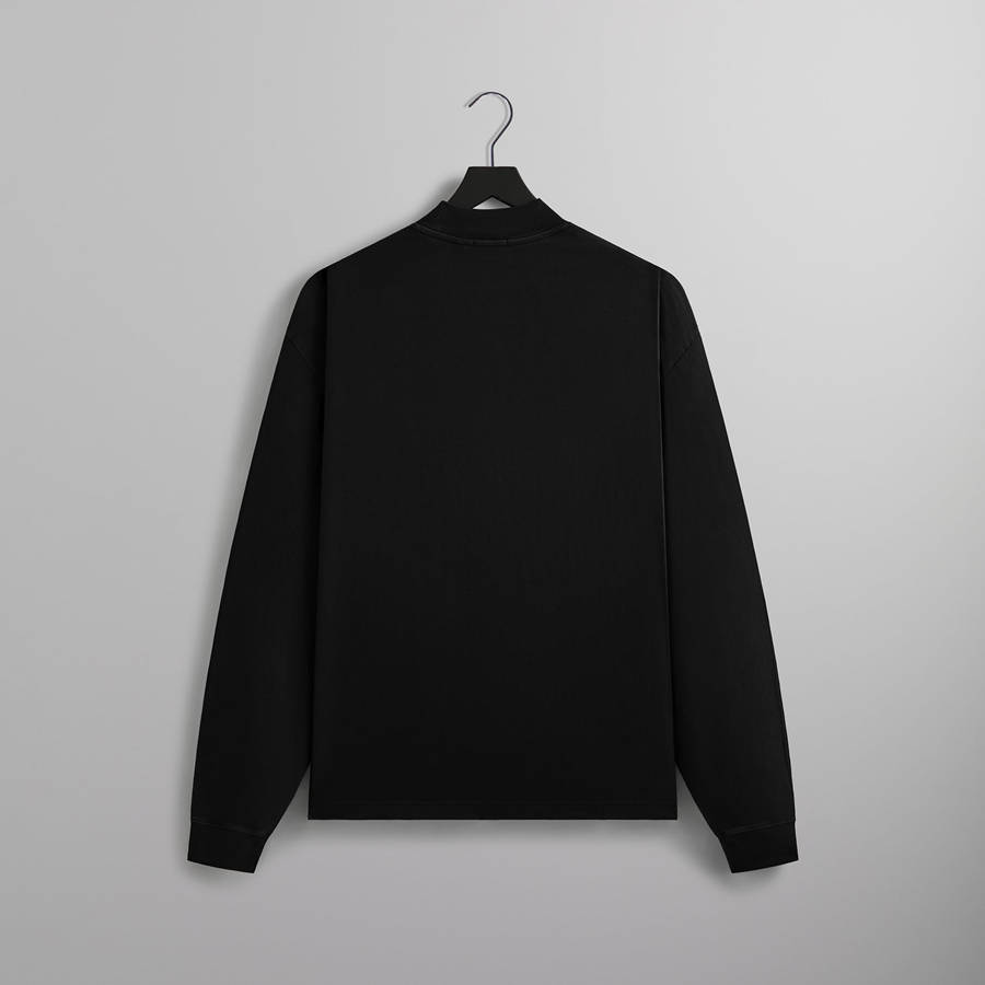 Black Men Kith Mock Neck LAX T-Shirt | 9810-VNMJU