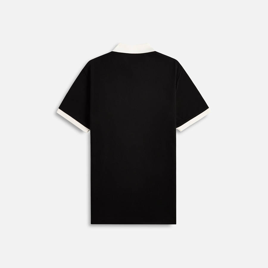 Black Men Kith Moncler Cotton Pique Short Sleeve Polo Shirts | 1257-OSKGQ