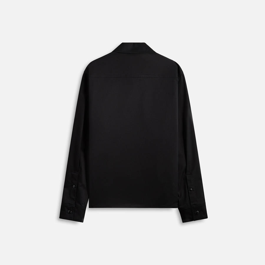 Black Men Kith Moncler Gabardine Cotton Shirts | 0587-PWCVM
