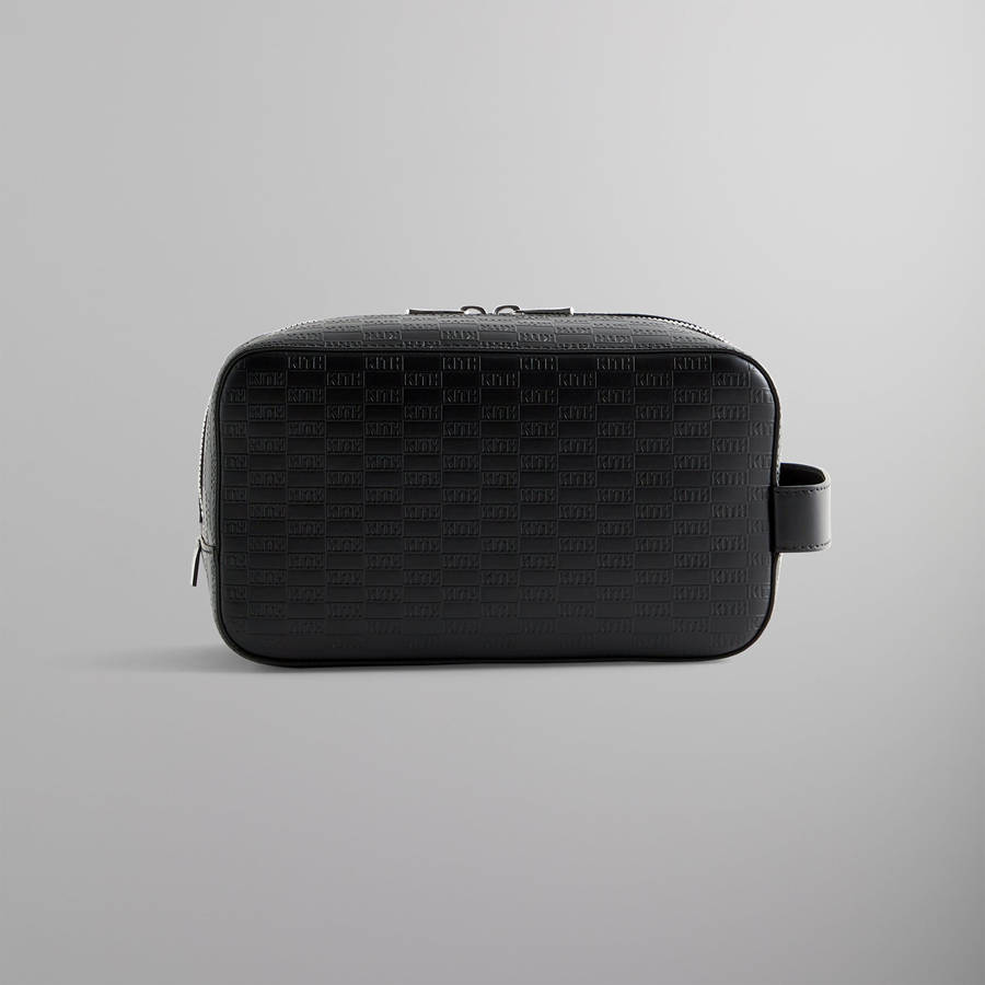 Black Men Kith Monogram Dopp Kit Bags | 5149-YTZJC