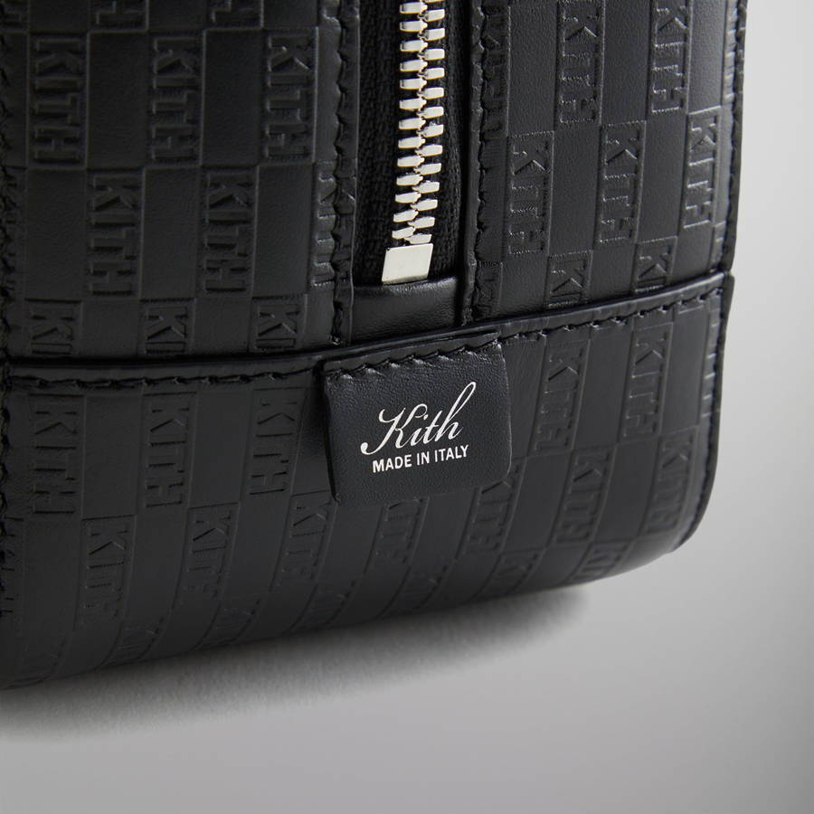 Black Men Kith Monogram Dopp Kit Bags | 5149-YTZJC