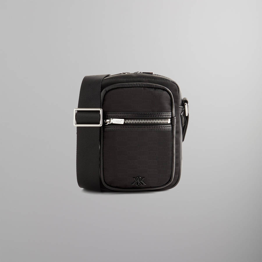 Black Men Kith Monogram Nylon Jacquard Utility Pouch Bags | 1973-IBUKF