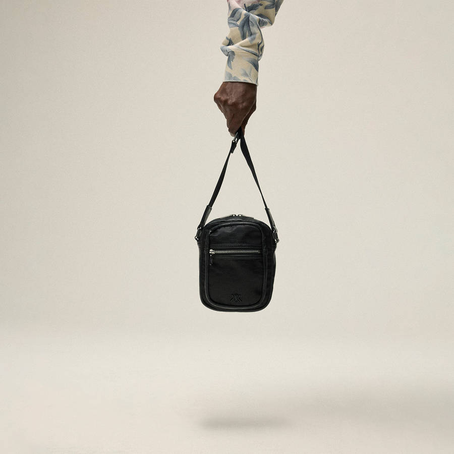 Black Men Kith Monogram Nylon Jacquard Utility Pouch Bags | 1973-IBUKF
