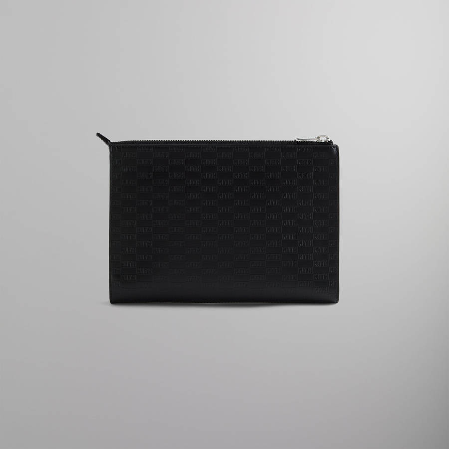 Black Men Kith Monogram Zipper Pouch Wallets | 5401-YRMHZ