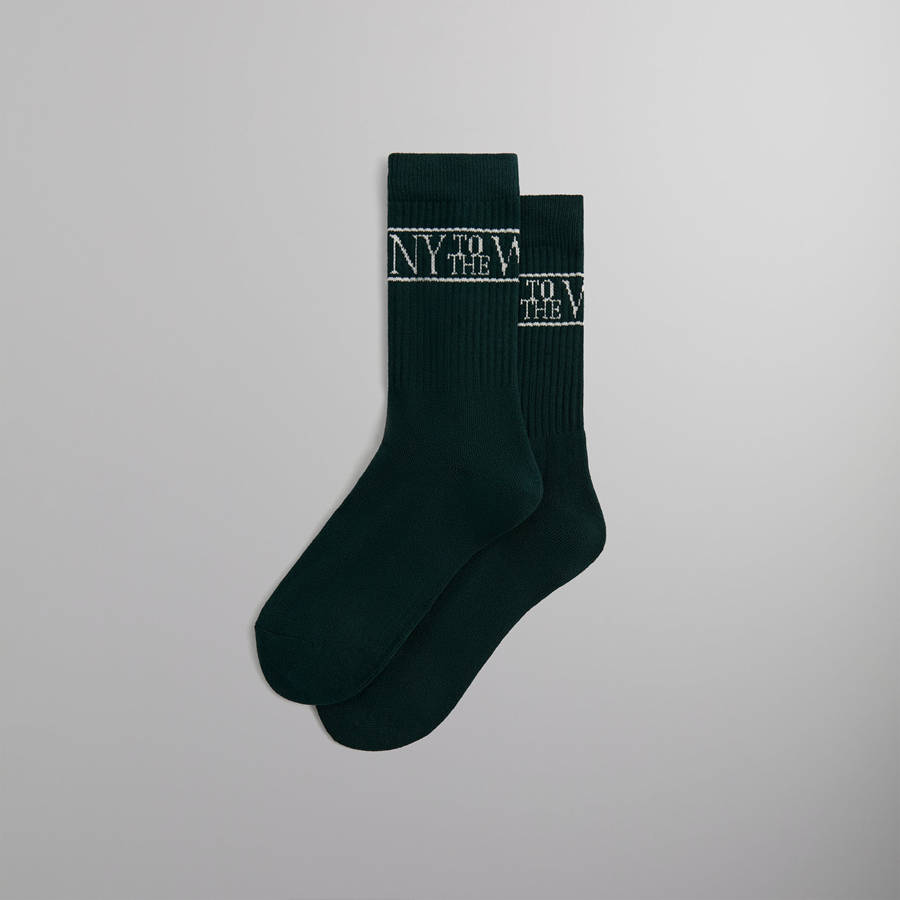Black Men Kith NY to the World Crew Socks | 2954-LWAEY