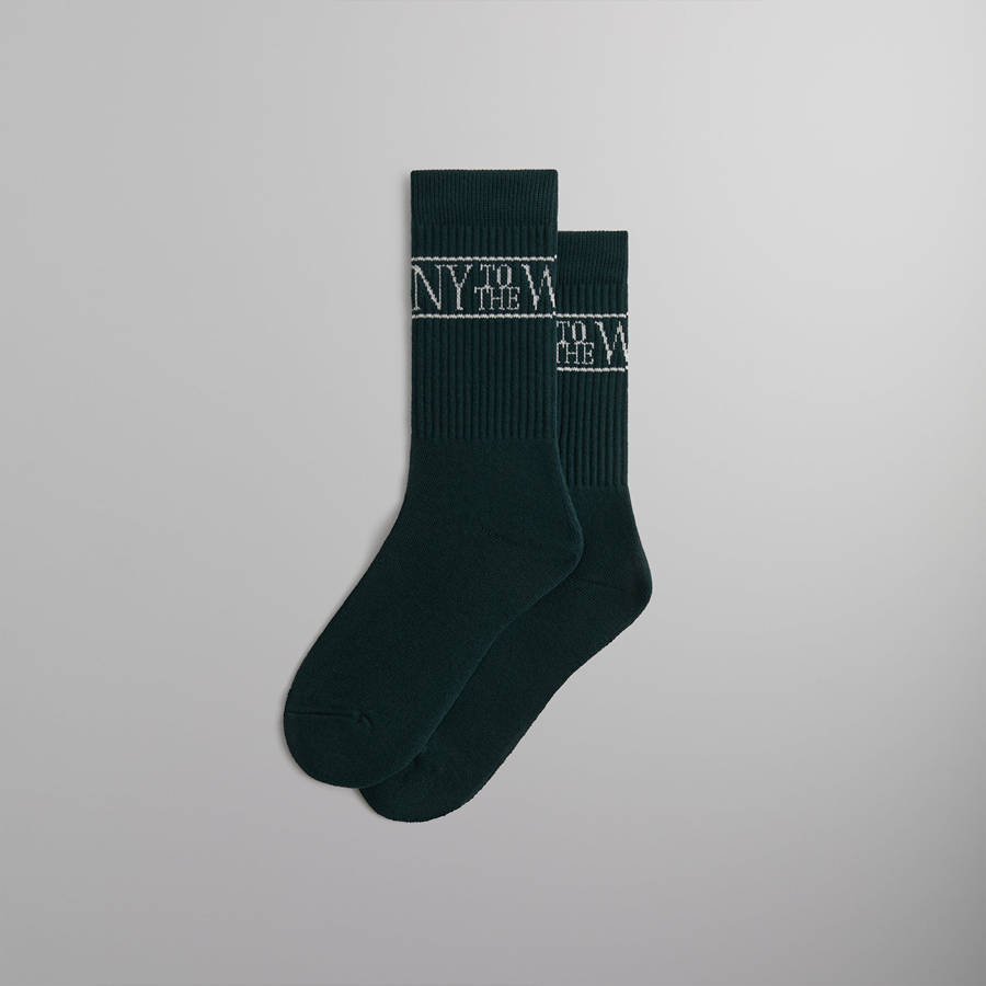 Black Men Kith NY to the World Crew Socks | 2954-LWAEY