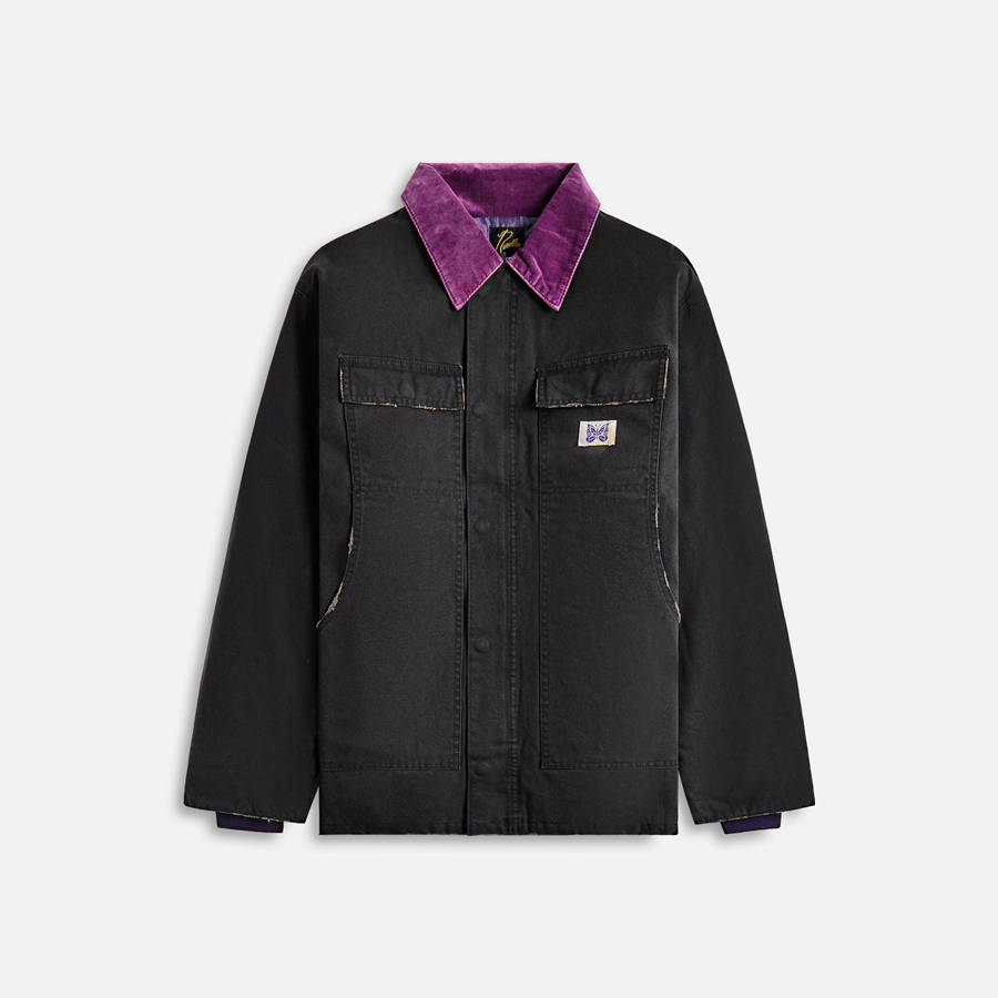 Black Men Kith Needles Lumberjack 11oz Cotton Oxford Coats | 0957-ZIYVX