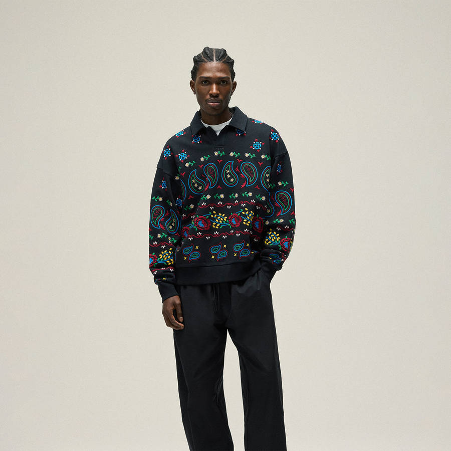 Black Men Kith Nelson Collared Shirts | 7635-KEXVA