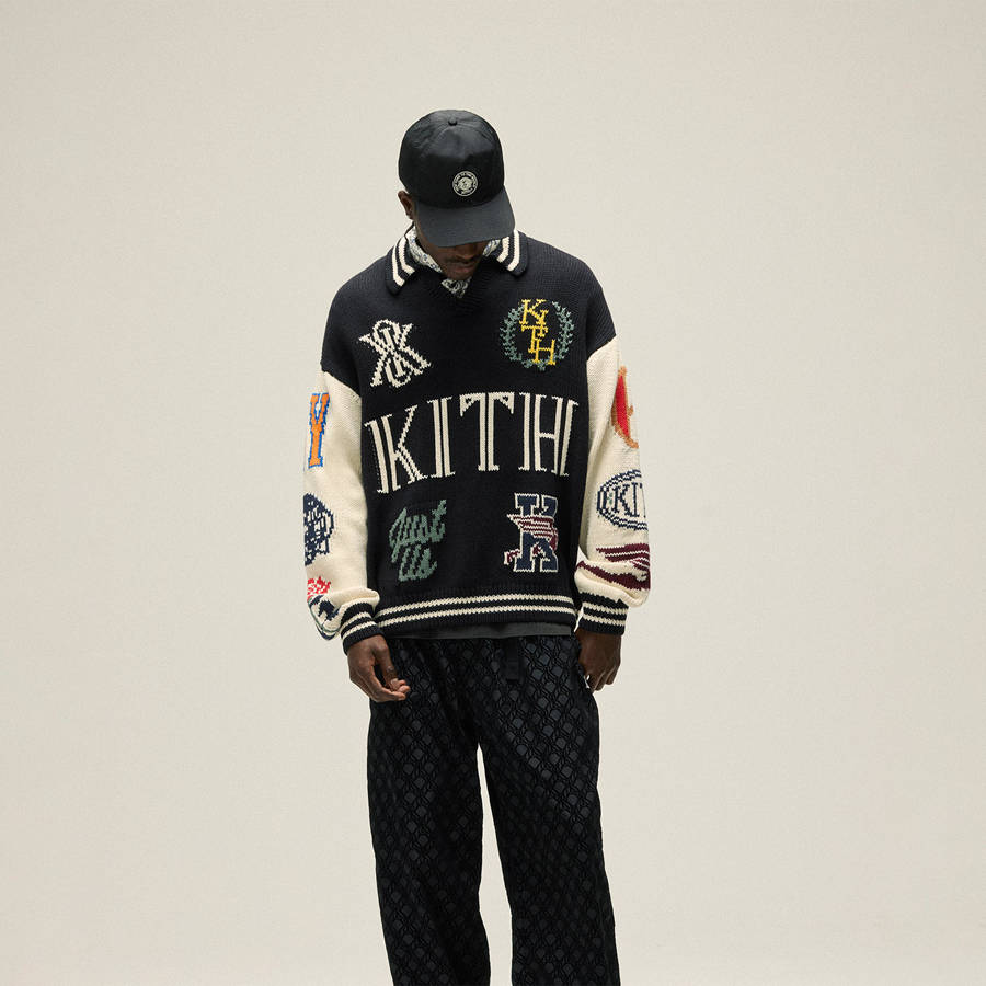 Black Men Kith Nelson Rugby Sweater Shirts | 3802-BFQWX