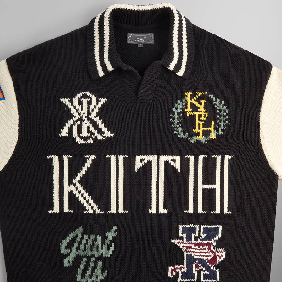 Black Men Kith Nelson Rugby Sweater Shirts | 3802-BFQWX