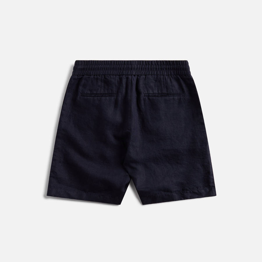 Black Men Kith Orlebar Brown Cornell Linen Shorts | 2083-RNXLA