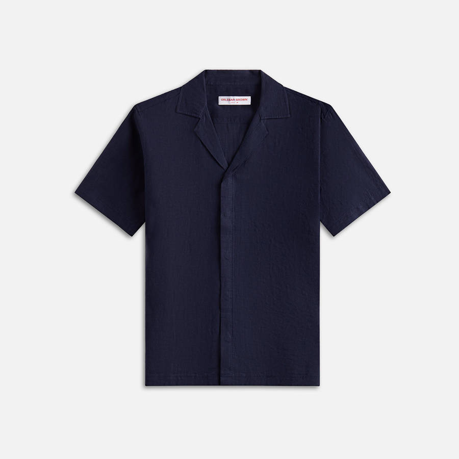 Black Men Kith Orlebar Brown Maitan II Shirts | 6359-IEVWA
