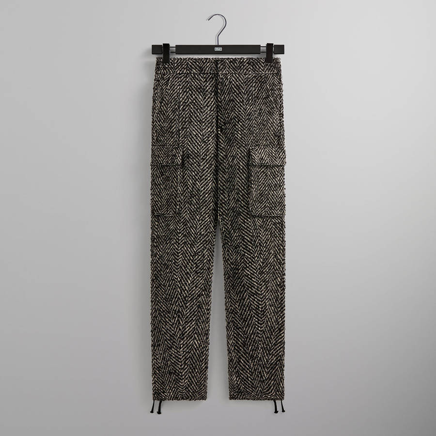 Black Men Kith Oversized Herringbone Bristol Cargo Pants | 3097-DTCNF