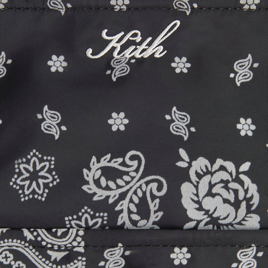 Black Men Kith Paisley Flocked Nylon Tote Bags | 9203-CPLSB