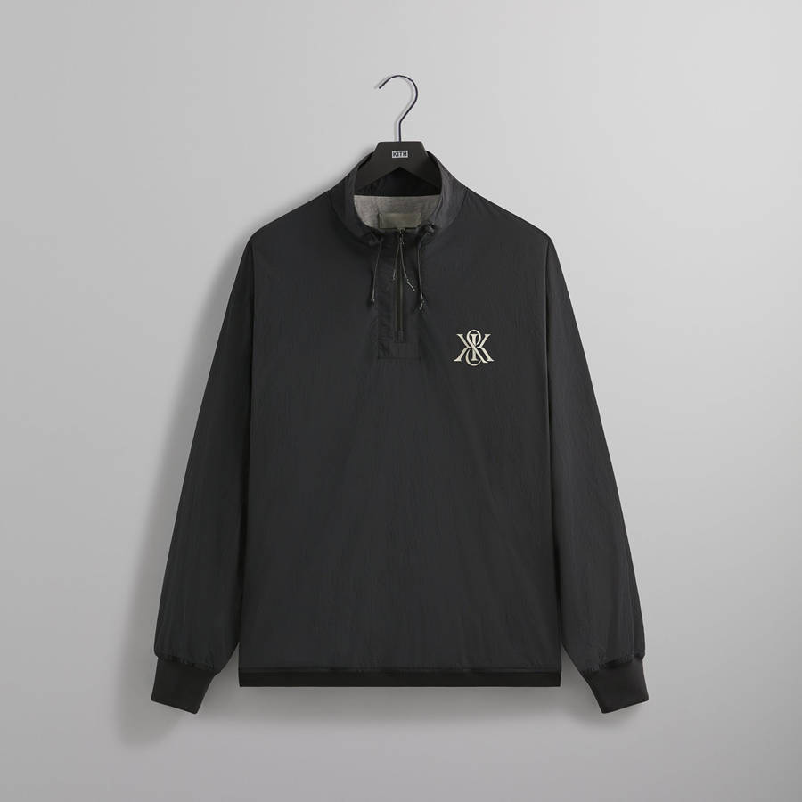 Black Men Kith Paper Nylon Ryder Quarter Zip Sweatshirts | 2901-RHVBZ