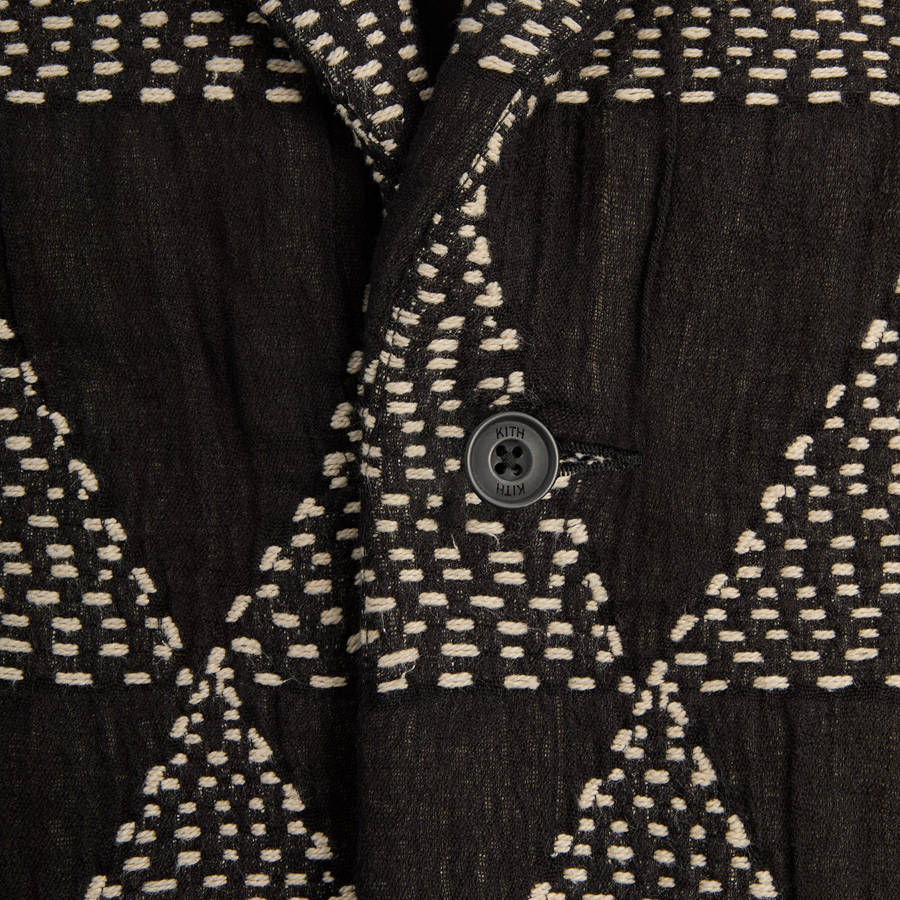 Black Men Kith Quilt Stitch Alfie Jackets | 0248-DSOUY