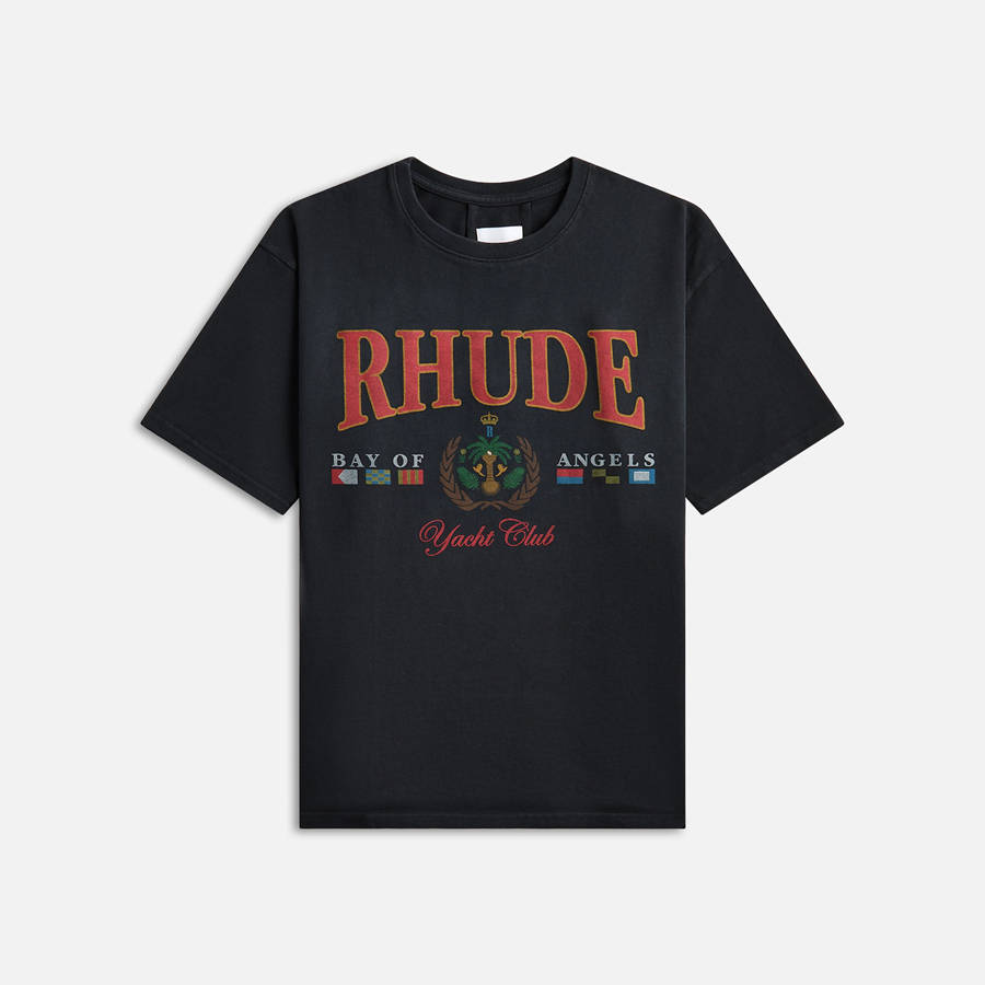 Black Men Kith Rhude Bay Of Angels Yacht T-Shirt | 3172-WPGIN