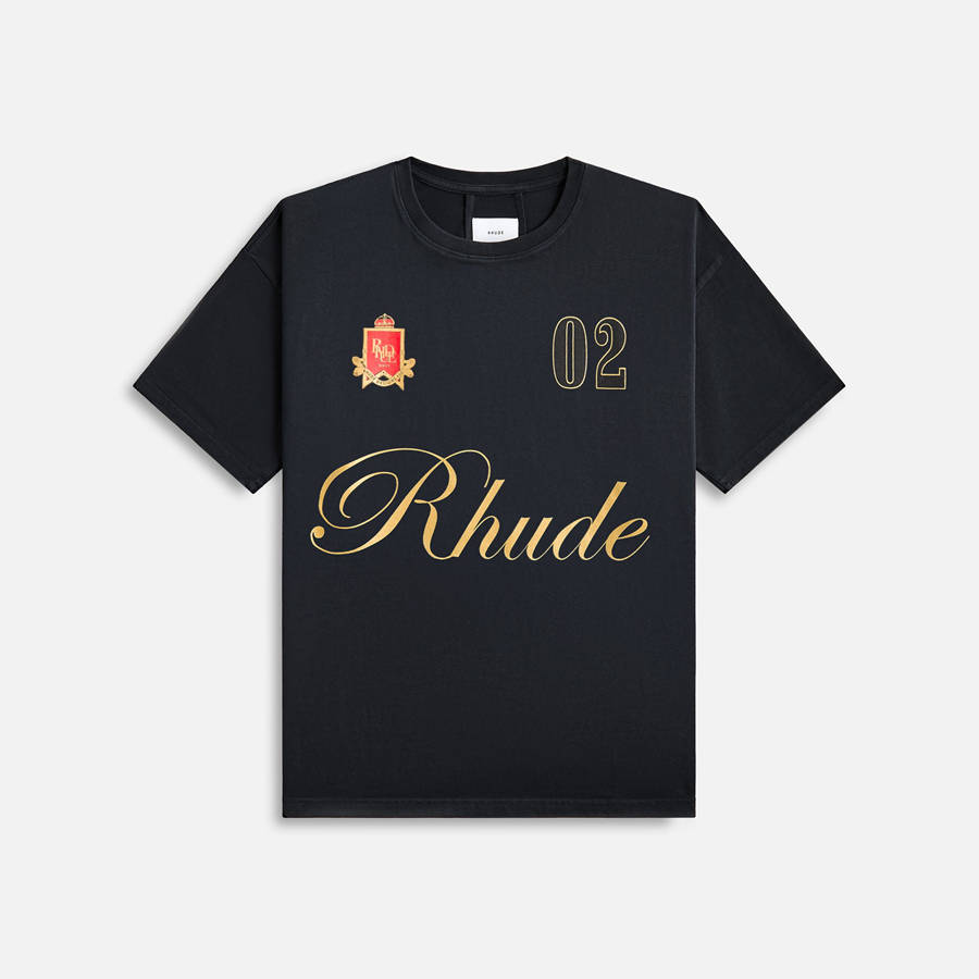 Black Men Kith Rhude Script T-Shirt | 3694-UQPOI