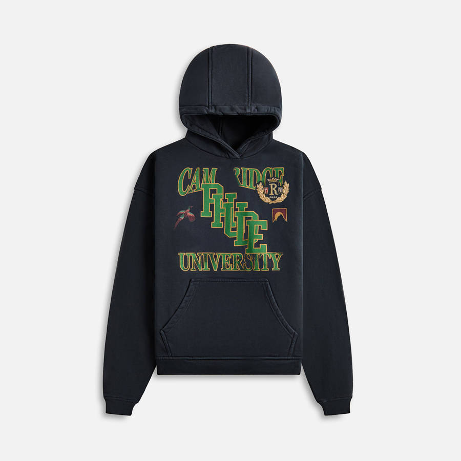 Black Men Kith Rhude University Hoodie | 6382-YCEXH