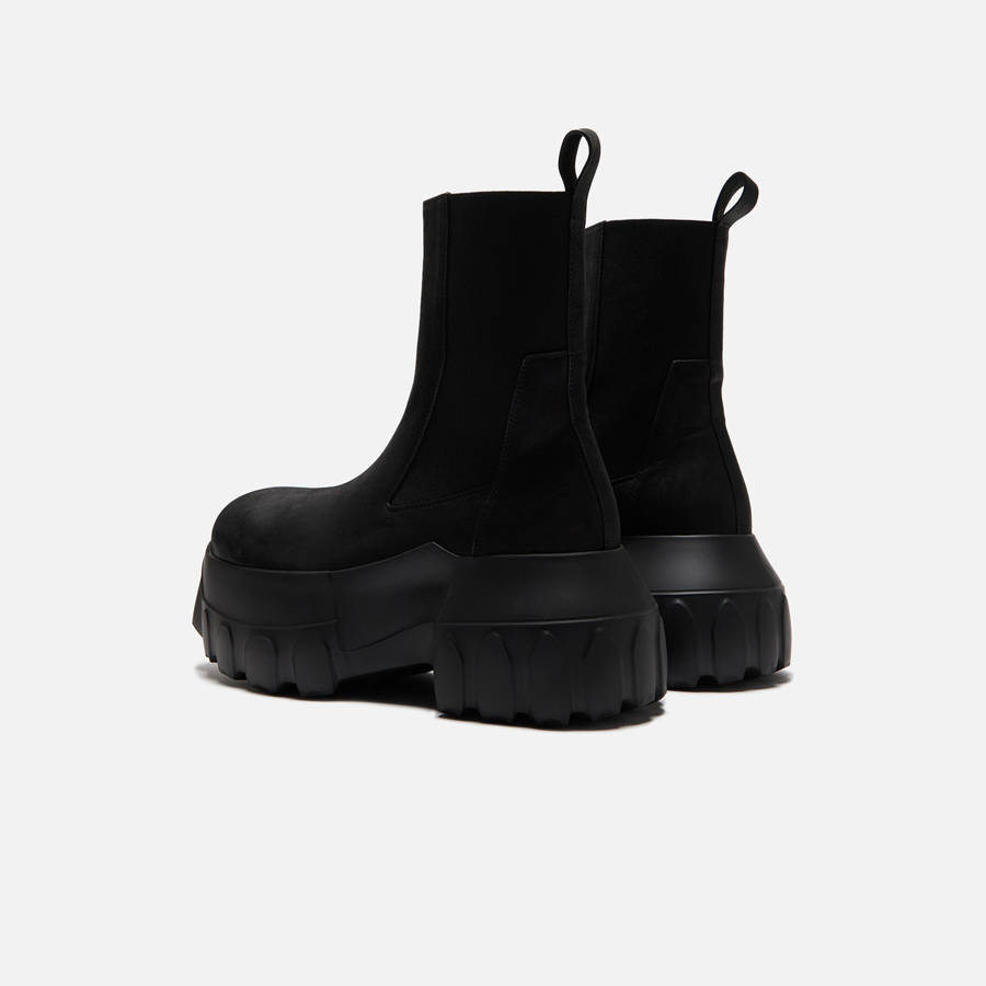 Black Men Kith Rick Owens Beatle Mega Tractor Boots | 0974-PILXW