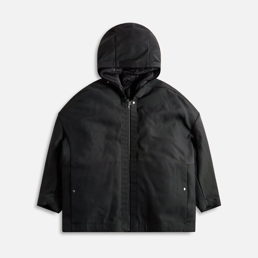 Black Men Kith Rick Owens Giacca Piumino Hooded Peter Jackets | 4952-CHWVP