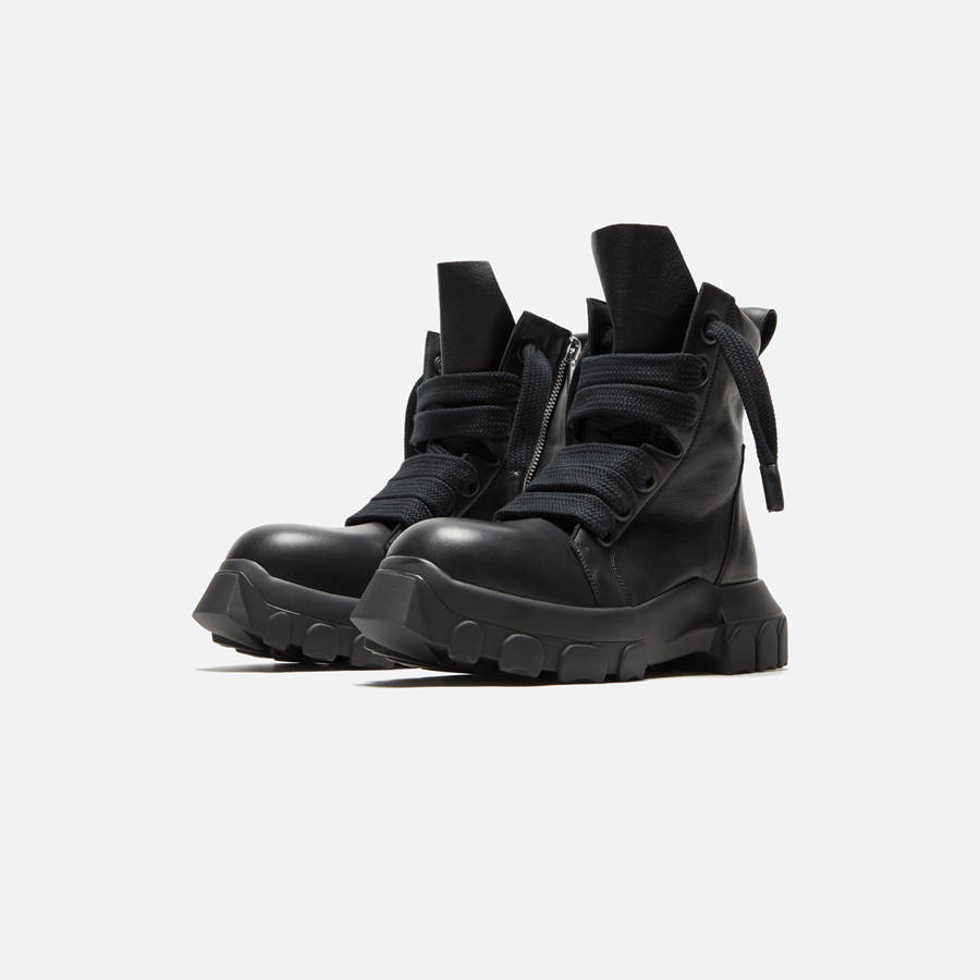 Black Men Kith Rick Owens Jumbo Laced Bozo Tractor Boots | 6185-QHPAR
