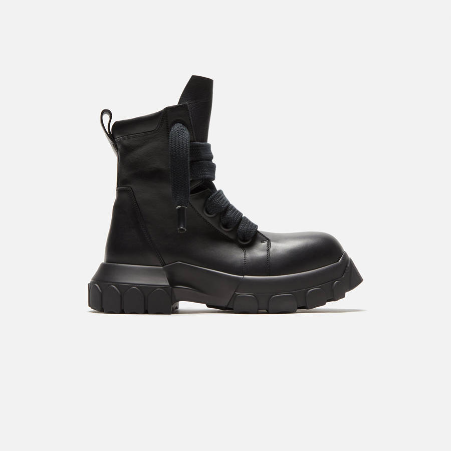 Black Men Kith Rick Owens Jumbo Laced Bozo Tractor Boots | 6185-QHPAR