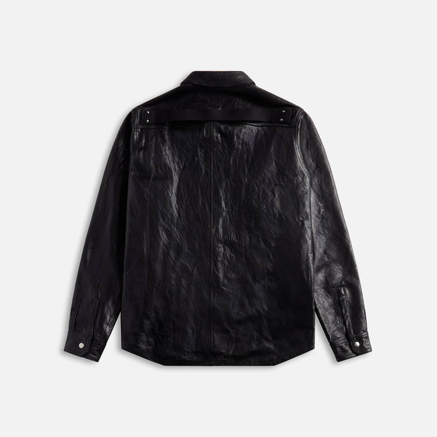Black Men Kith Rick Owens Pelle Outer Shirts | 2150-SOFTW