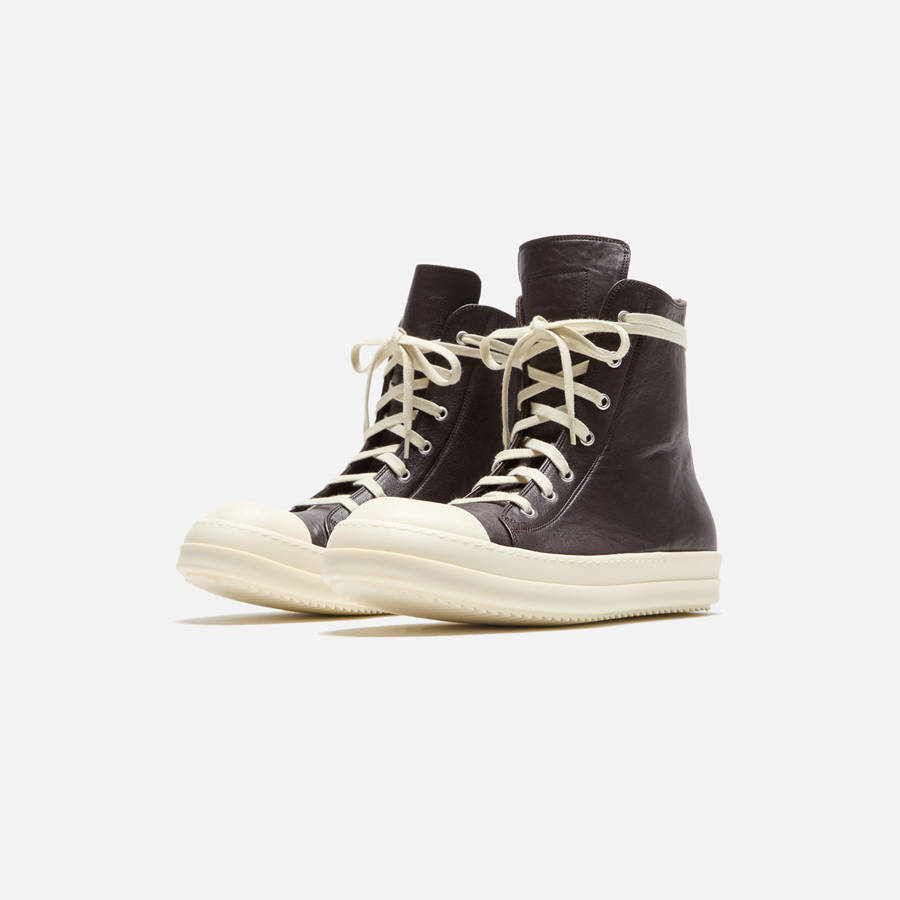 Black Men Kith Rick Owens Scarpe In Pelle Sneakers | 1567-LXCAQ
