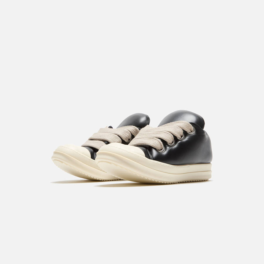 Black Men Kith Rick Owens Scarpe in Pelle Jumbo Laced Padded Low Sneakers Sneakers | 4380-SCMNK