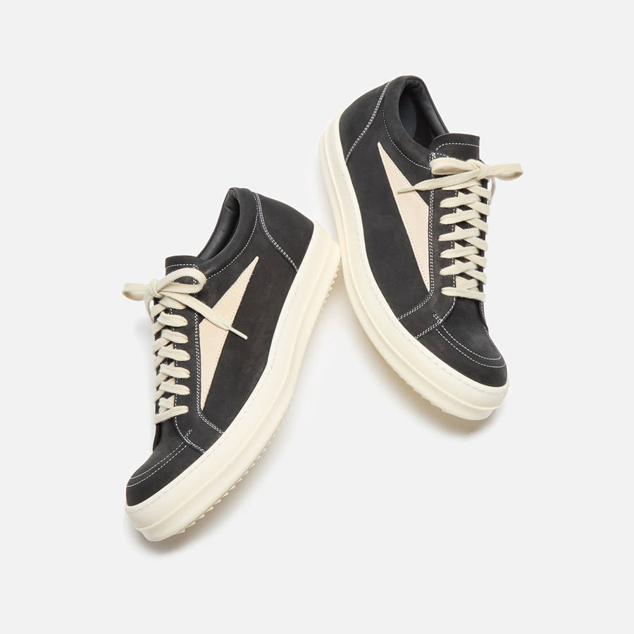 Black Men Kith Rick Owens Vintage Sneakers Sneakers | 0596-QTWSZ