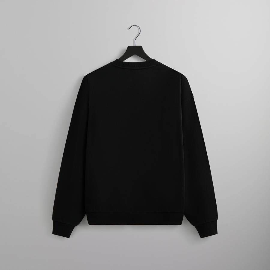 Black Men Kith Serif Applique Nelson Crewneck Sweatshirts | 0435-VHJZA