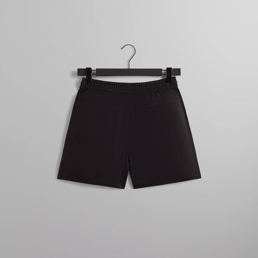 Black Men Kith Silk Cotton Active Shorts | 0318-EYWON