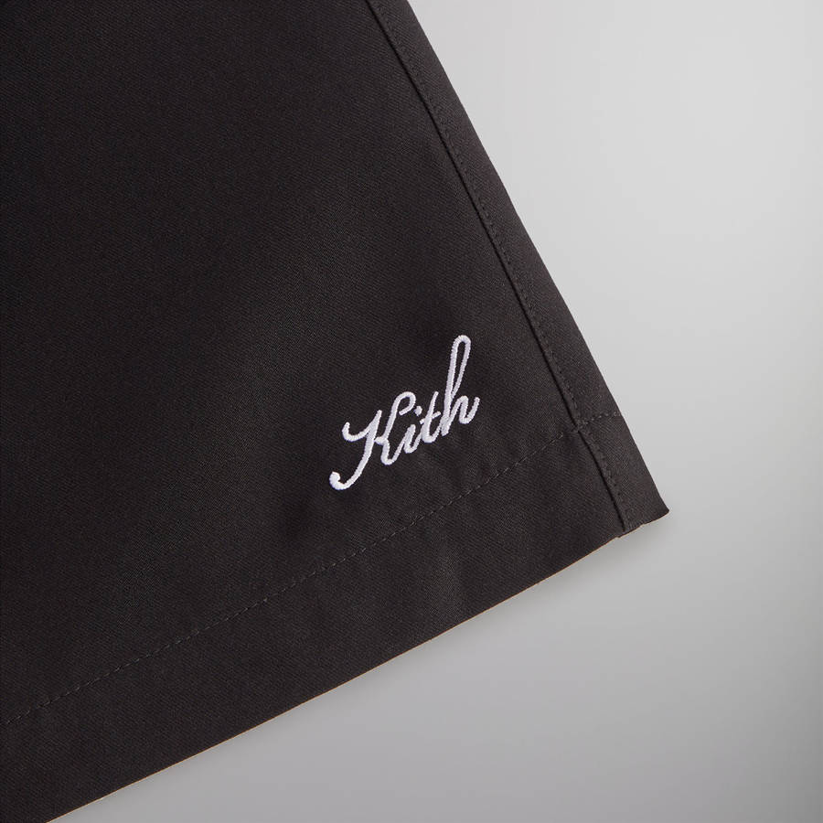 Black Men Kith Silk Cotton Active Shorts | 0318-EYWON