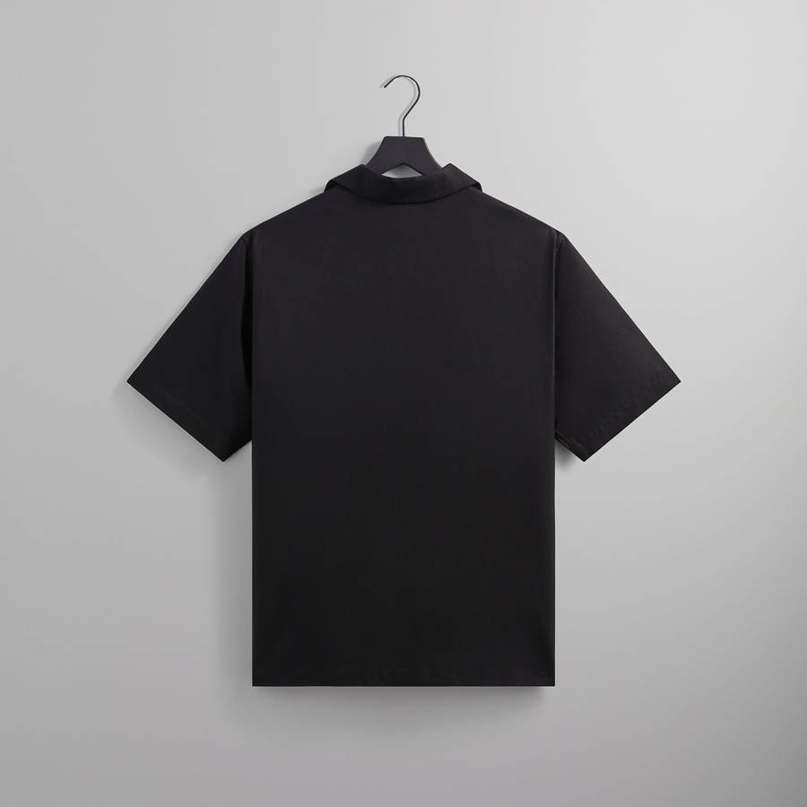 Black Men Kith Silk Cotton Thompson Camp Collar Shirts | 6543-AXYZG
