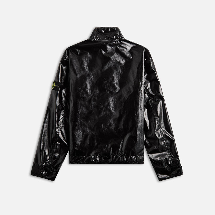 Black Men Kith Stone Island Mussola Gommata-Tc Garment Dyed Jackets | 2946-GFWHM